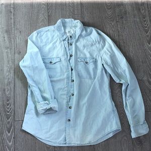 L.O.G.G. Chambray button up top